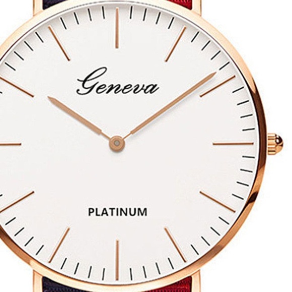 *BRUNA* Blue x Red Striped Fashion Quartz Watch - Picture 2 of 2